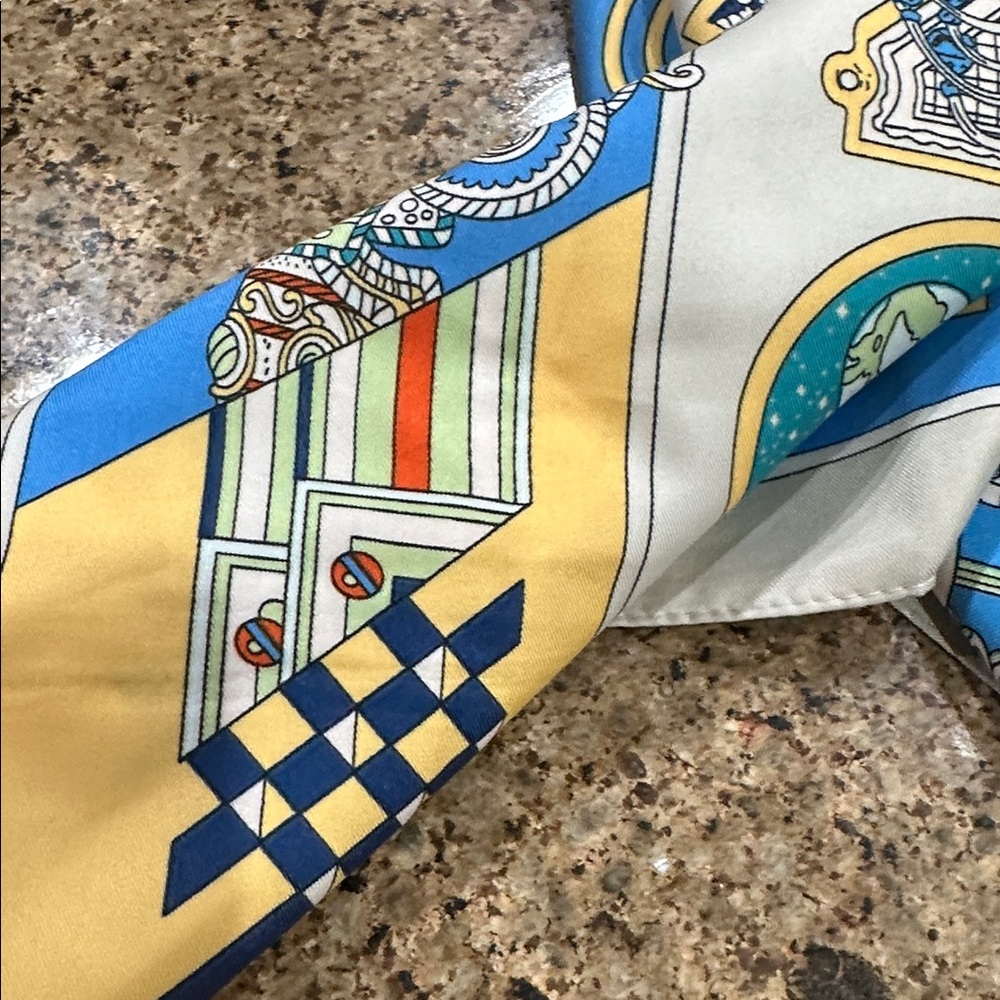 Silk Look Large, 100% Polyester, Geometric Print … - image 4